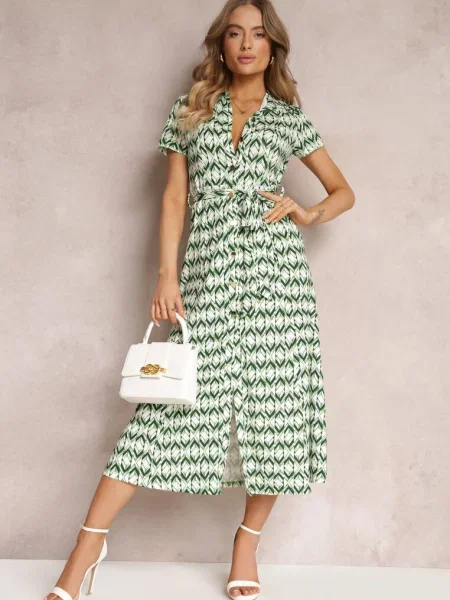 Rochie Mamici Cambrata in Talie Maevana verde