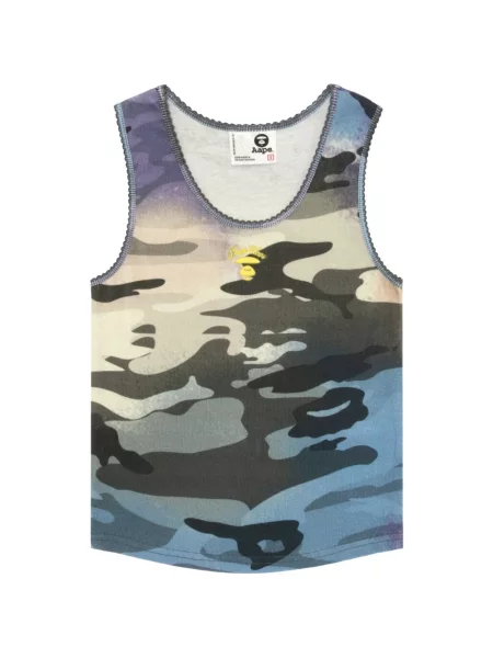 Haftowana kamizelka Aape By A Bathing Ape w kamuflażu niebieska