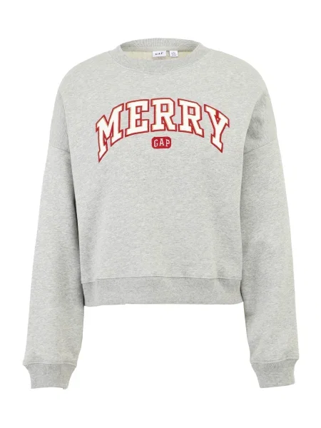 Gap Petite Mikina šedý melír / červená bílá