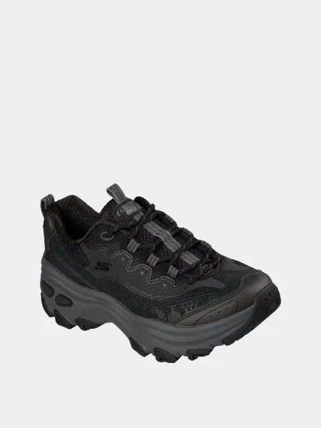 Кожаные повседневные кроссовки Skechers черные