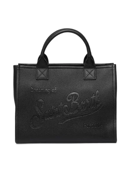 Shopperka Mc2 Saint Barth skórzana czarna