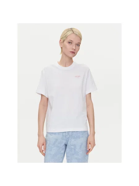 Mustang T-Shirt Floris Relaxed Fit λευκό