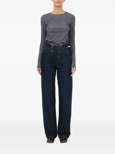 Blugi drepți Mm6 Maison Margiela albastru