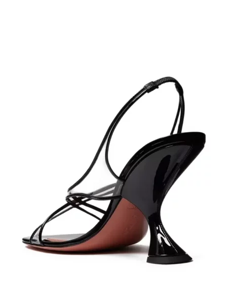 Sandale Amina Muaddi slingback negru