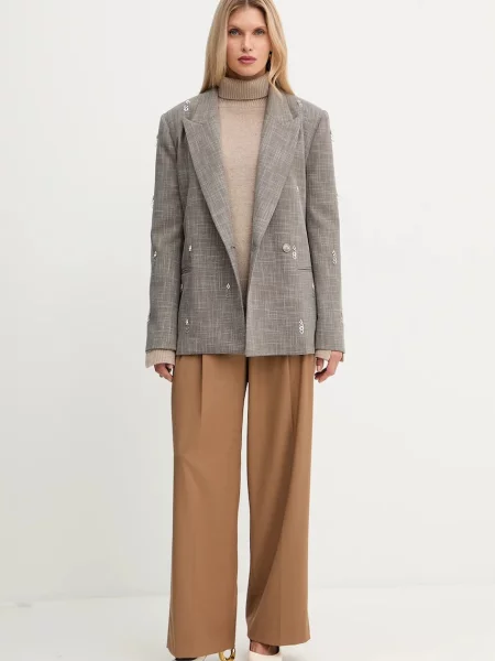 Светр із додаванням вовни Simona Corsellini легкий гольф бежевий