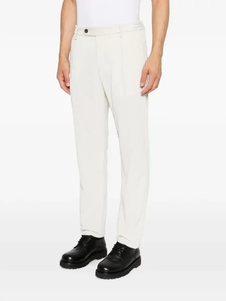Pantaloni Eleventy de catifea cord alb