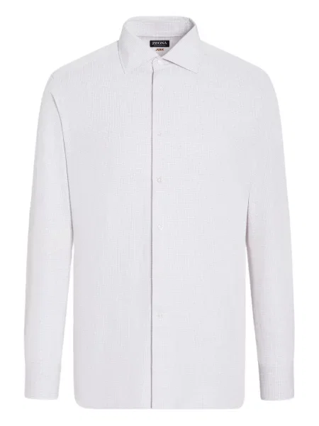 Cămașă Zegna în carouri gri