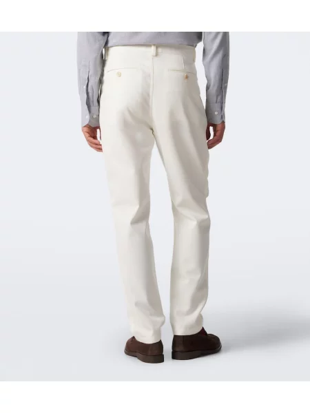 Pantaloni chino Brunello Cucinelli de lână alb
