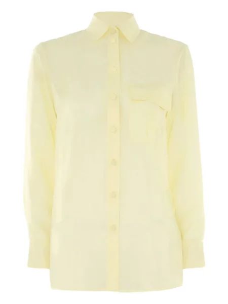 Jedwabna koszula Zimmermann żółta