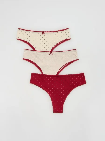 Reserved Majtki typu brazyliany 3 pack czerwony