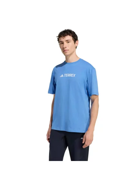 Koszulka ADIDAS M TX LOGO TEE L niebieska