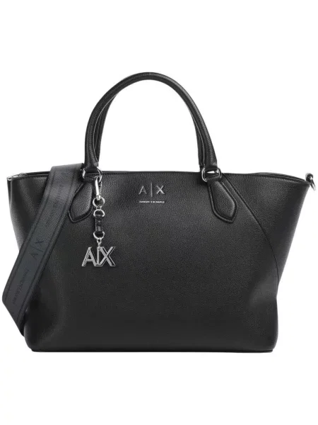Shopper kabelka Armani Exchange z ekologickej kože čierna