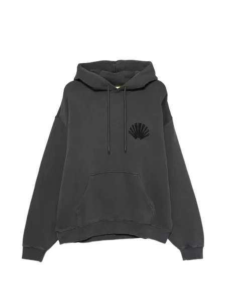 Hanorac cu glugă New Amsterdam cu broderie cu cordon gri
