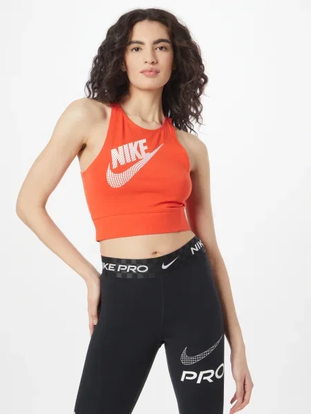 Nike Sportswear Top roșu orange alb