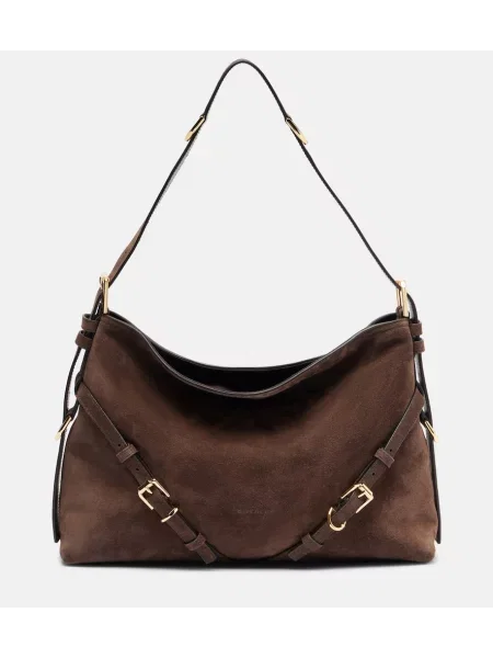 Geantă Givenchy din piele de căprioară maro