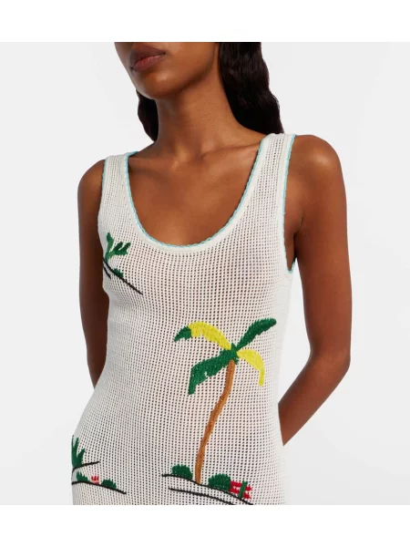 Rochie Staud cu broderie alb