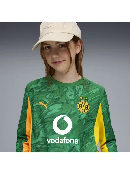 PUMA Młodzieżowa koszulka bramkarska z długim rękawem Borussia Dortmund Odzież zielony