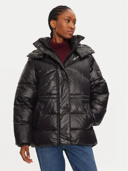 KARL LAGERFELD Geacă din puf negru