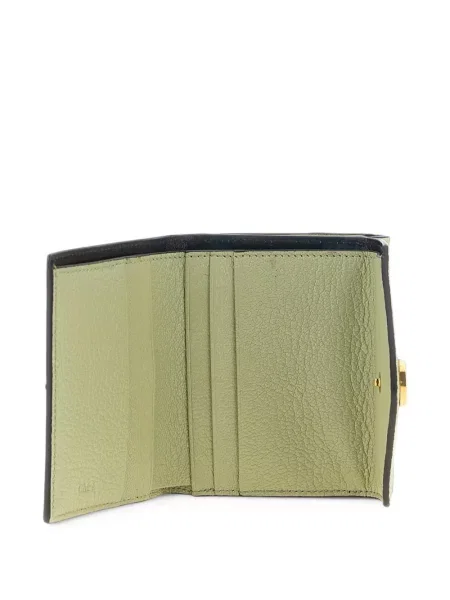 Portofel Chloé din piele verde