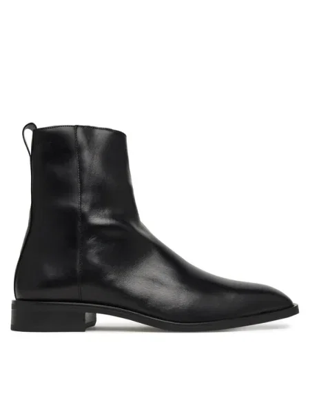 Calvin Klein Cizme Slim Clean Zip Boot Lth negru