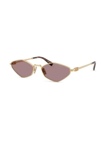 Ochelari de soare Miu Miu Eyewear cu imprimeu geometric auriu