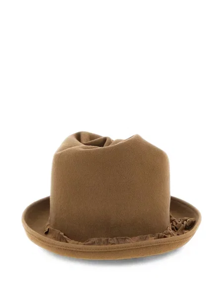 Căciulă Yohji Yamamoto asimetrică maro