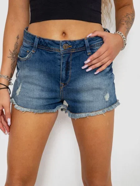 Шорти джинсові Ager бавовна/еластан синій