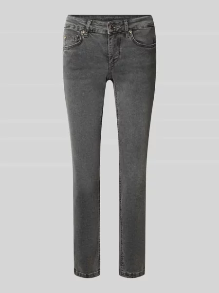 Jeansy o kroju skinny fit z elastycznej mieszanki bawełny model MONROE' Liu Jo White
