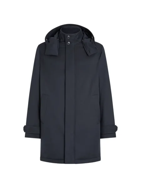 Geacă parka Zegna cu glugă albastru