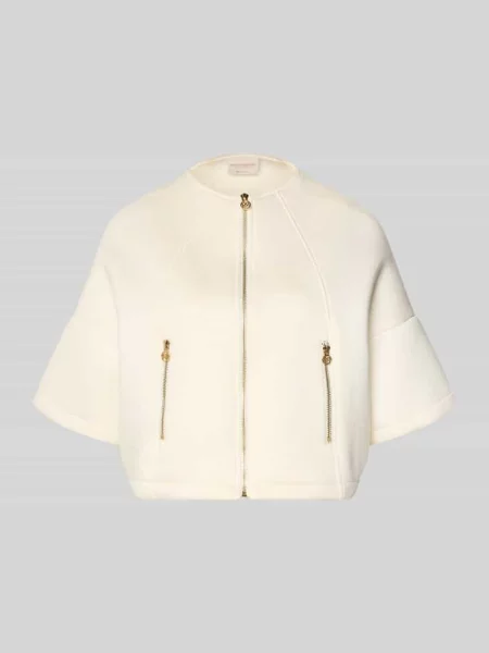 Kurtka z rękawem o dł. i zapinanymi na błyskawiczny Rinascimento biała