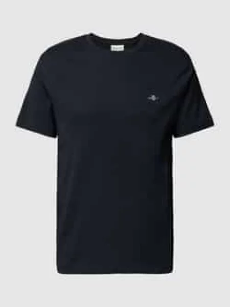 T-shirt o kroju regular fit z wyhaftowanym logo model ‘SHIELD’ Gant czarna