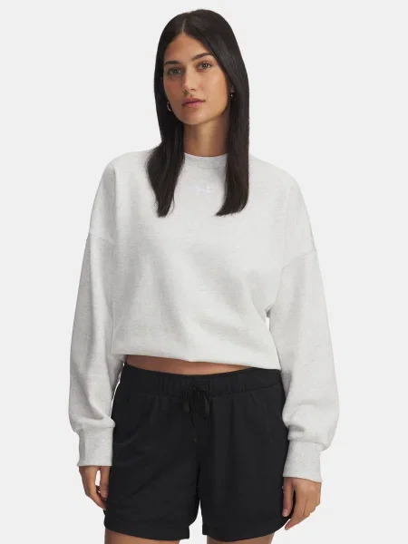 Hanorac crewneck Under Armour din fleece negru