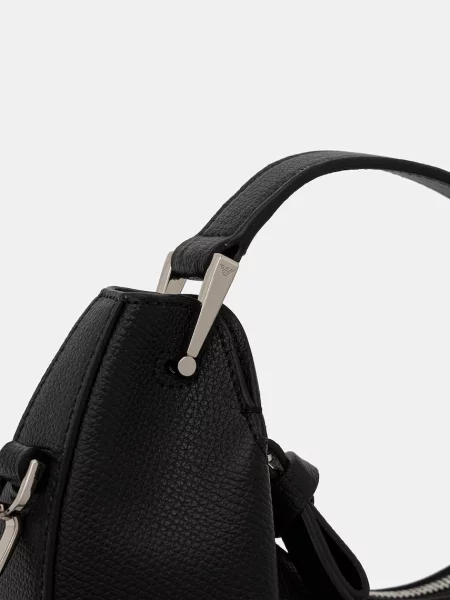 Кожаная сумка хобо Emporio Armani
