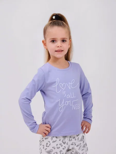 Дитячий Лонгслів SMIL бузковий