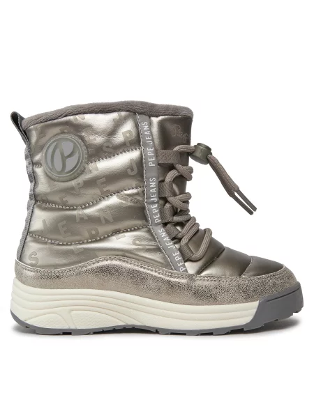 Дутики Pepe Jeans серебряные