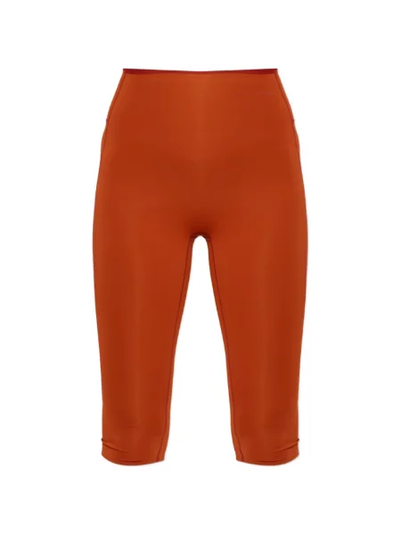 Sală de gimnastică leggings Adidas cu broderie cu dungi alb