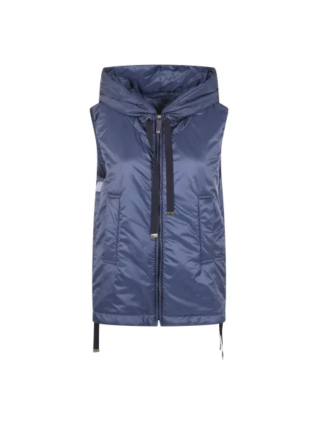 Kamizelka Max Mara wełniana klasyczna niebieska