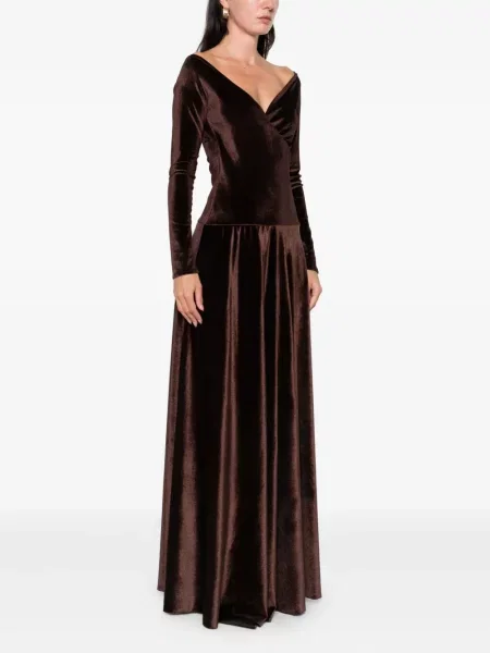 Rochie Atu Body Couture de catifea maro