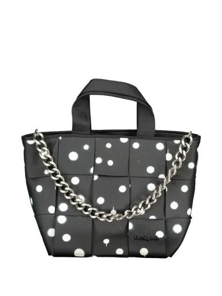 Geantă shopper Desigual cu buline negru