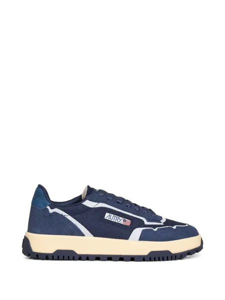 Sneakerși Autry din piele de căprioară cu perforații albastru
