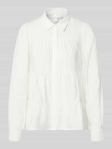 Bluzka koszulowa o kroju regular fit z mieszanki model ‘Pala’ Y.a.s biała