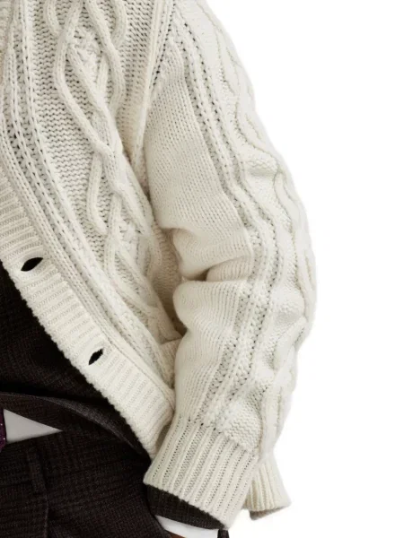 Плетена жилетка Brunello Cucinelli бяло