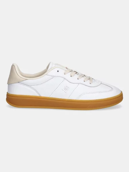 Sneakerși Tommy Hilfiger din piele alb