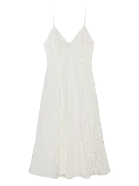 Rochie midi Simkhai din dantelă până la genunchi de costum alb