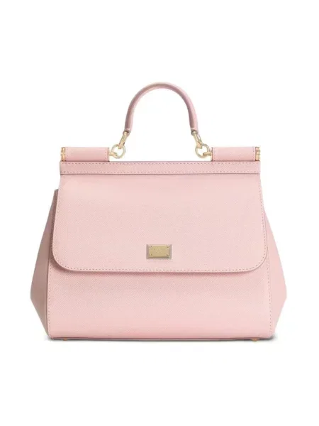 Torebka Dolce And Gabbana skórzana różowa