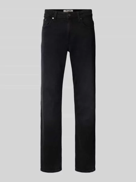 Jeansy o kroju regular fit z prostymi nogawkami z mieszanka bawełny model WEFT' Only & Sons czarne