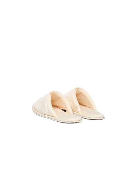 Calvin Klein Jeans Papuče Slipper Satin Moire Écru