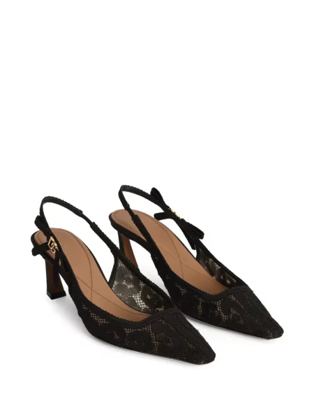 Pantofi cu toc Dolce & Gabbana din dantelă negru