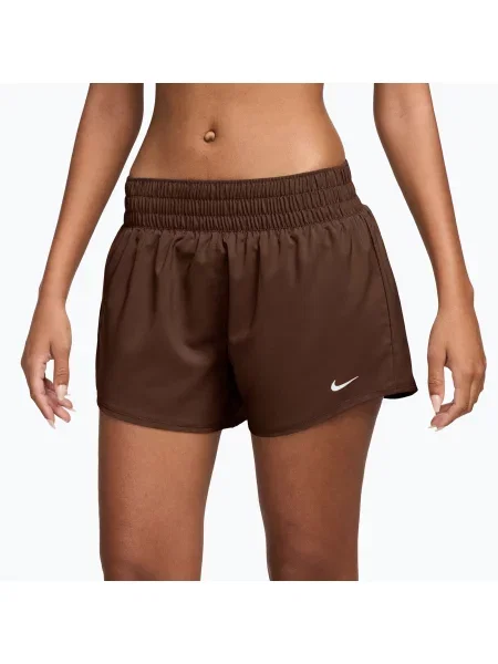 Pantaloni scurți pentru femei Nike One Dri-Fit 3" cacao wow/white alb