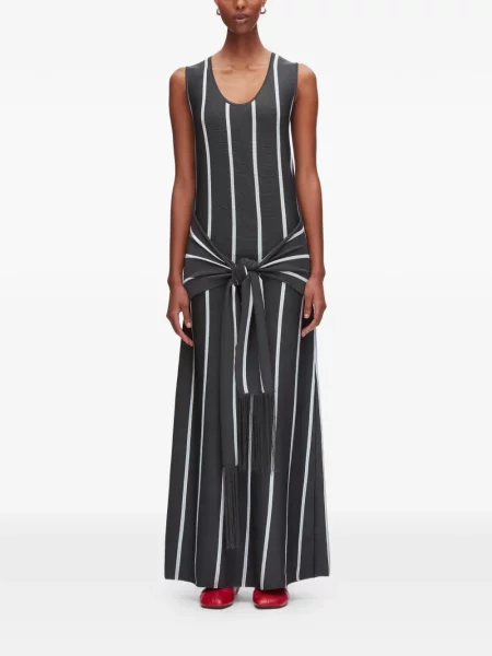 Ριγέ κοστούμι μίντι φόρεμα 3.1 Phillip Lim με μήκος μέχρι το γόνατο γκρι